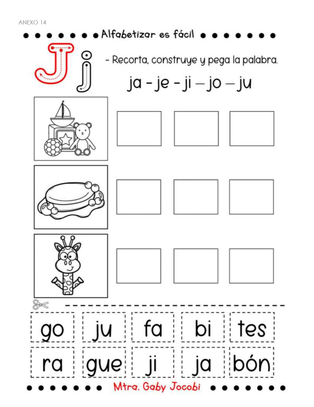 PLANEACION ALFABETIZACION Jj