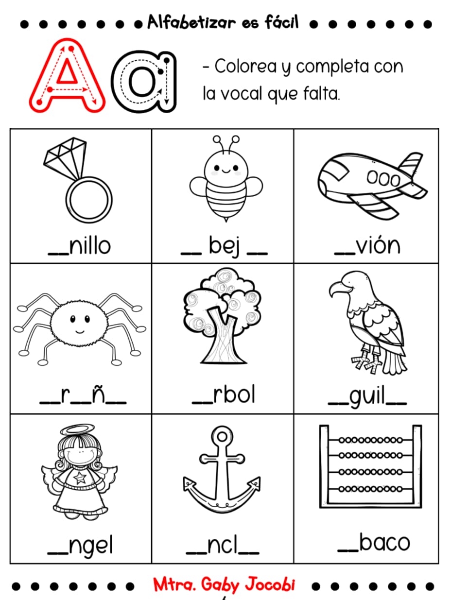 PLANEACIÓN Las vocales. Semana 2