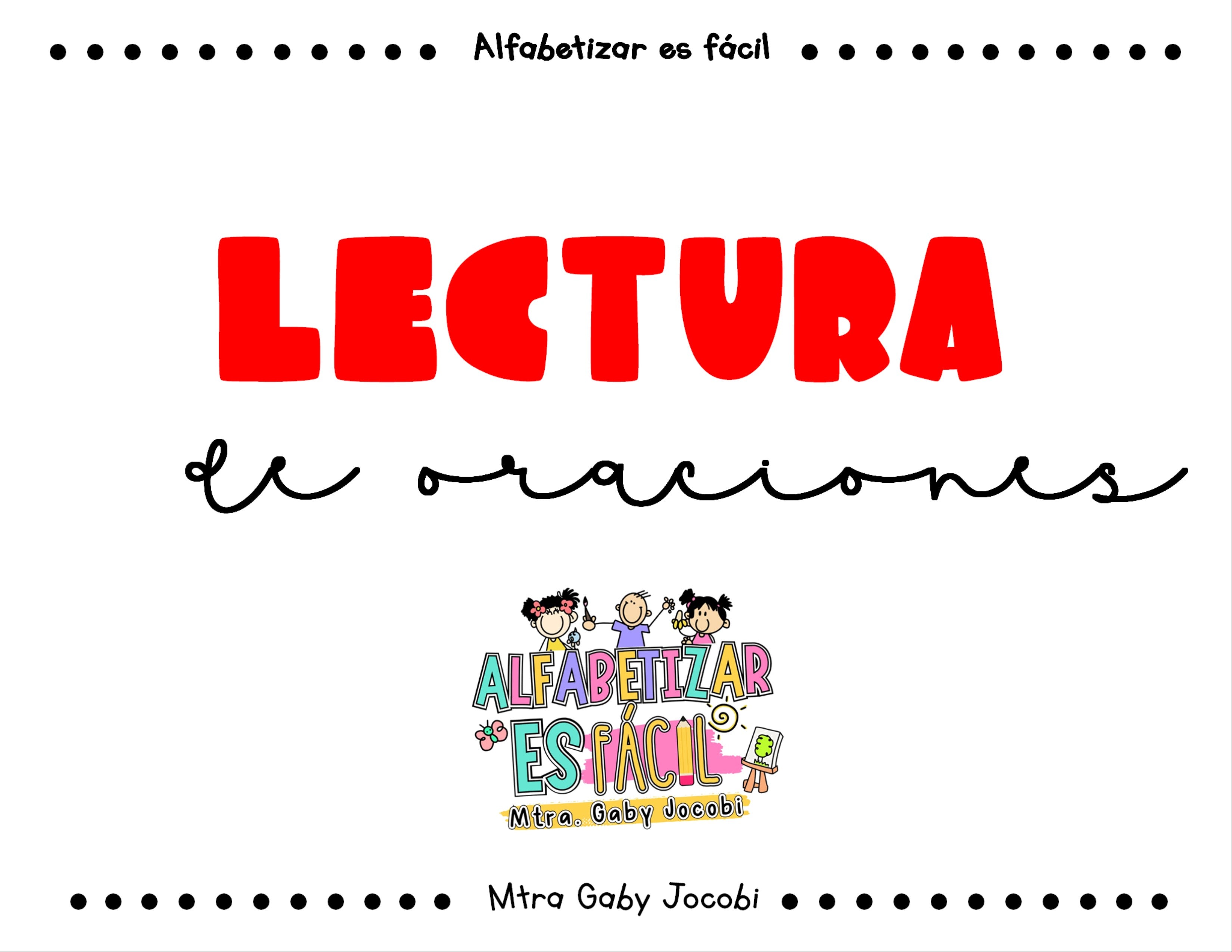 LECTURA DE ORACIONES.