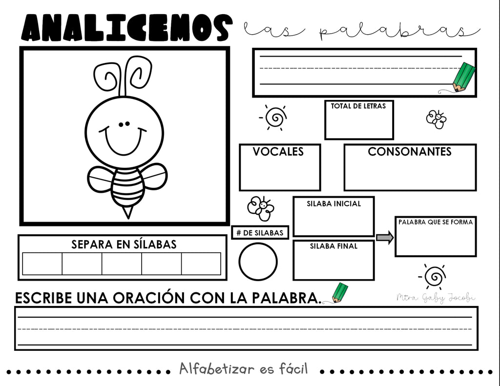 ANALICEMOS LAS PALABRAS.