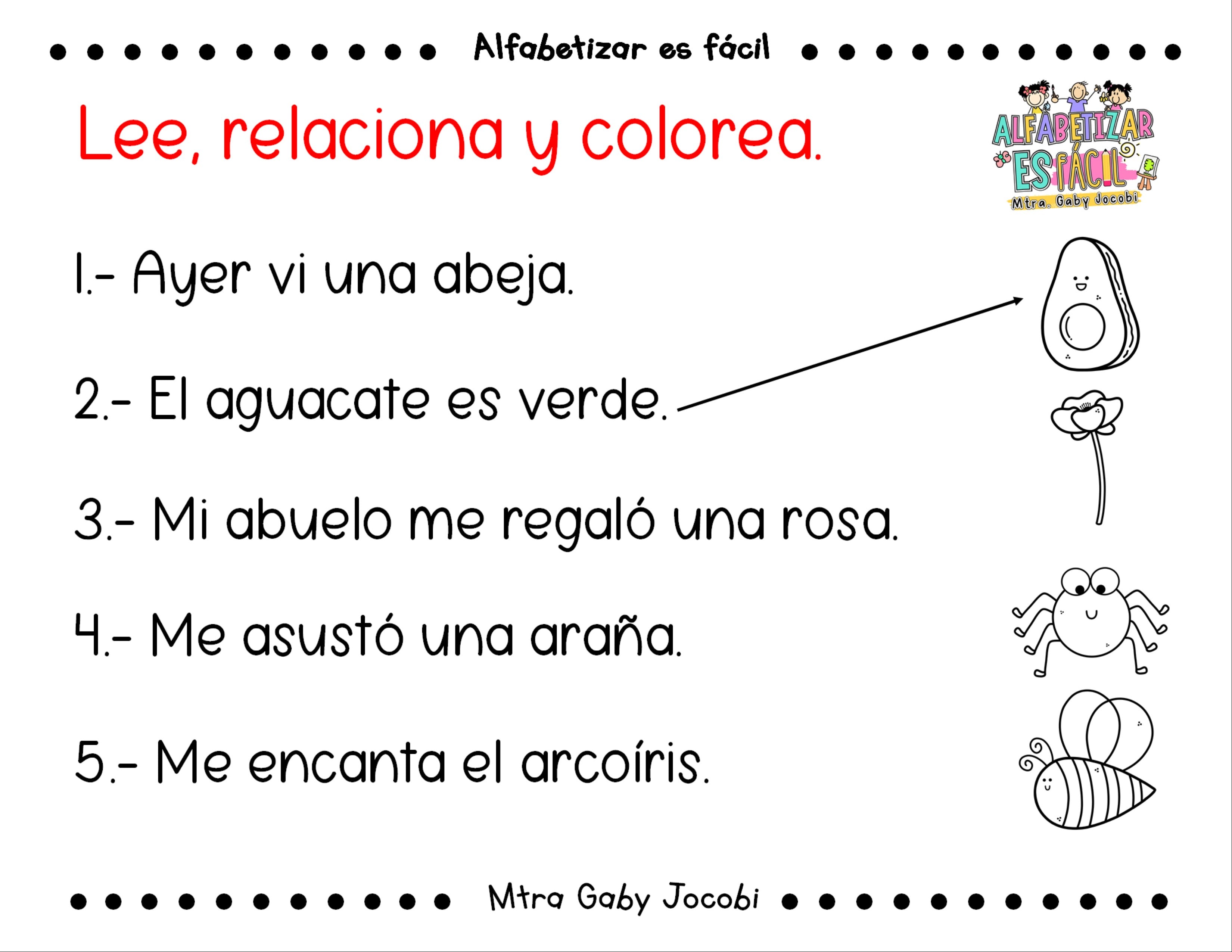 LECTURA DE ORACIONES.