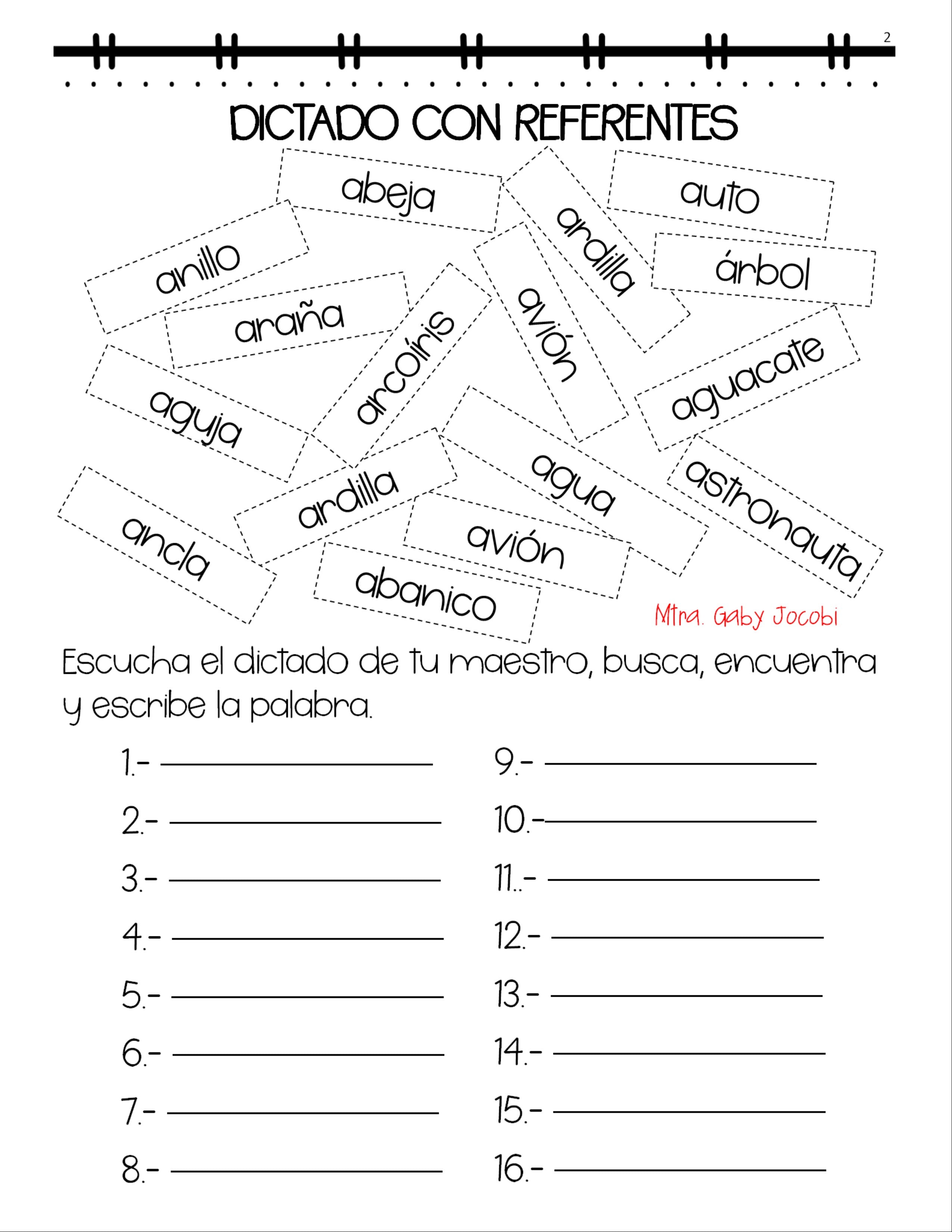 DICTADO CON REFERENTES