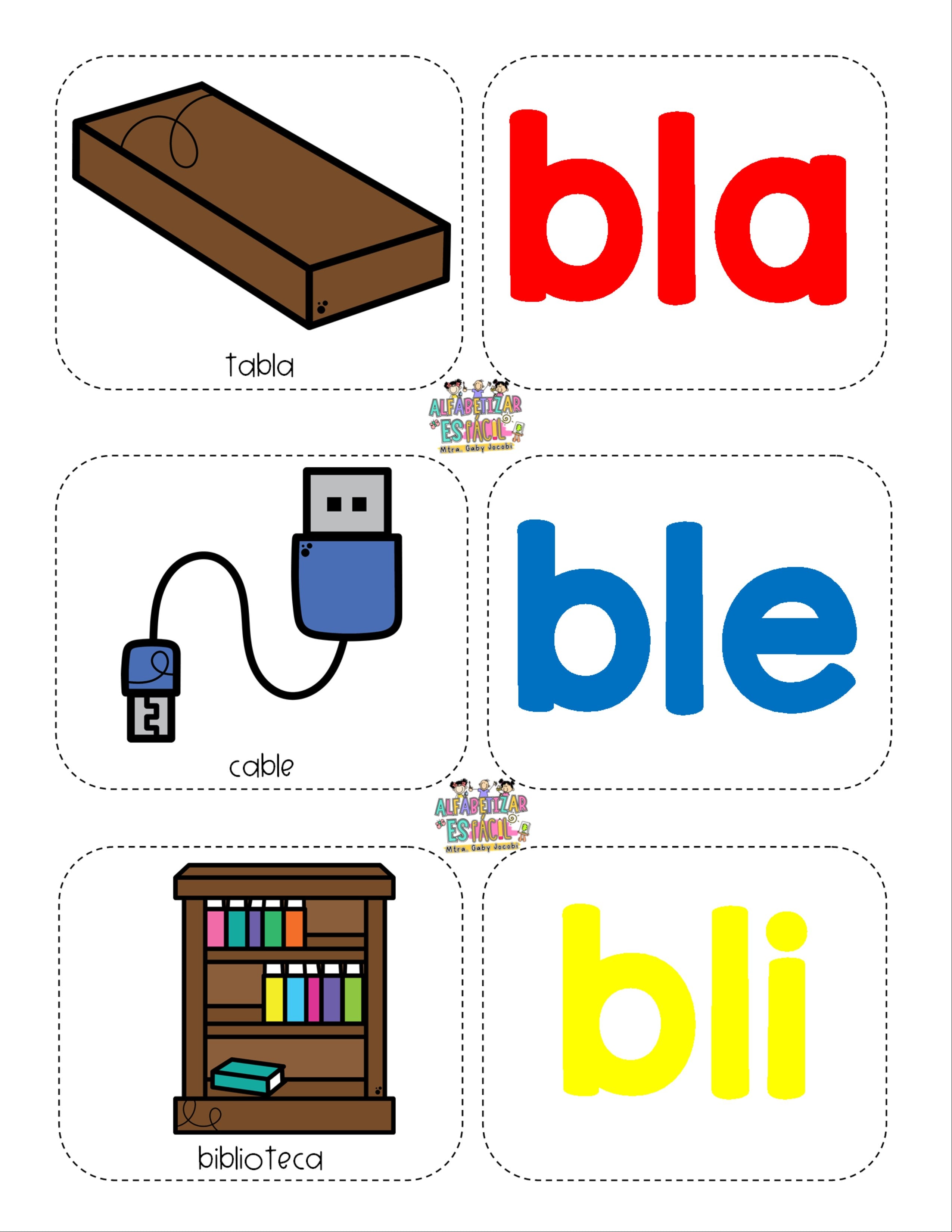 MEMORAMA DE SILABAS TRABADAS.