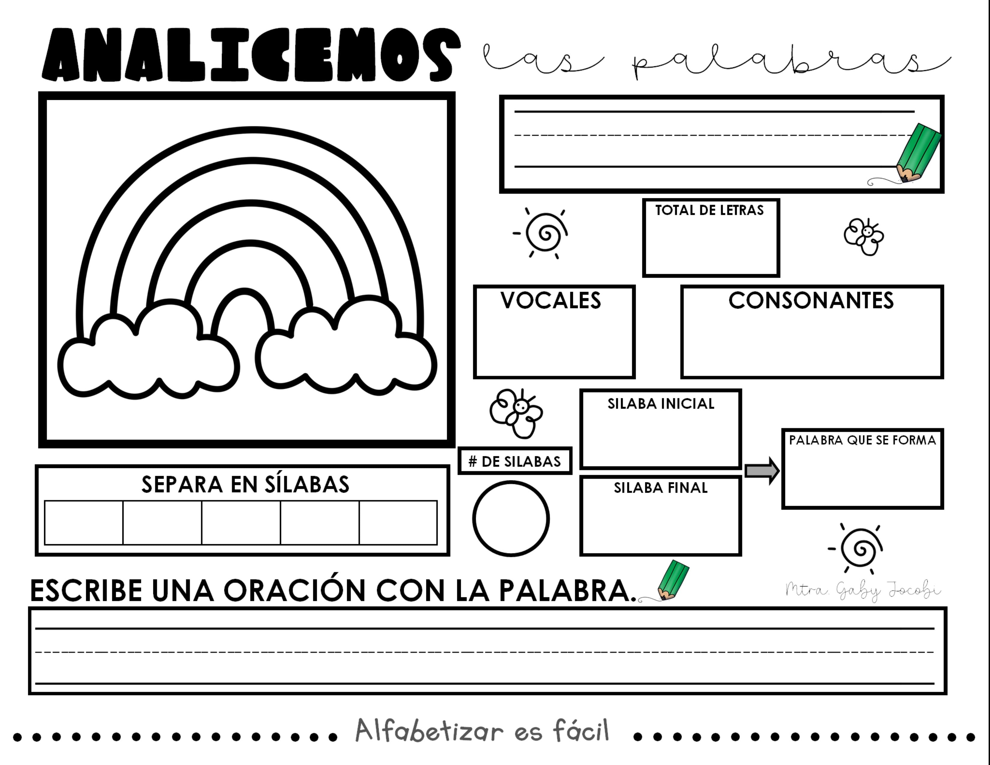 ANALICEMOS LAS PALABRAS.